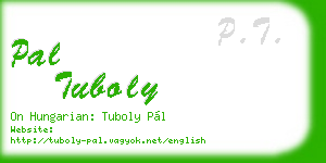 pal tuboly business card