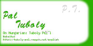 pal tuboly business card